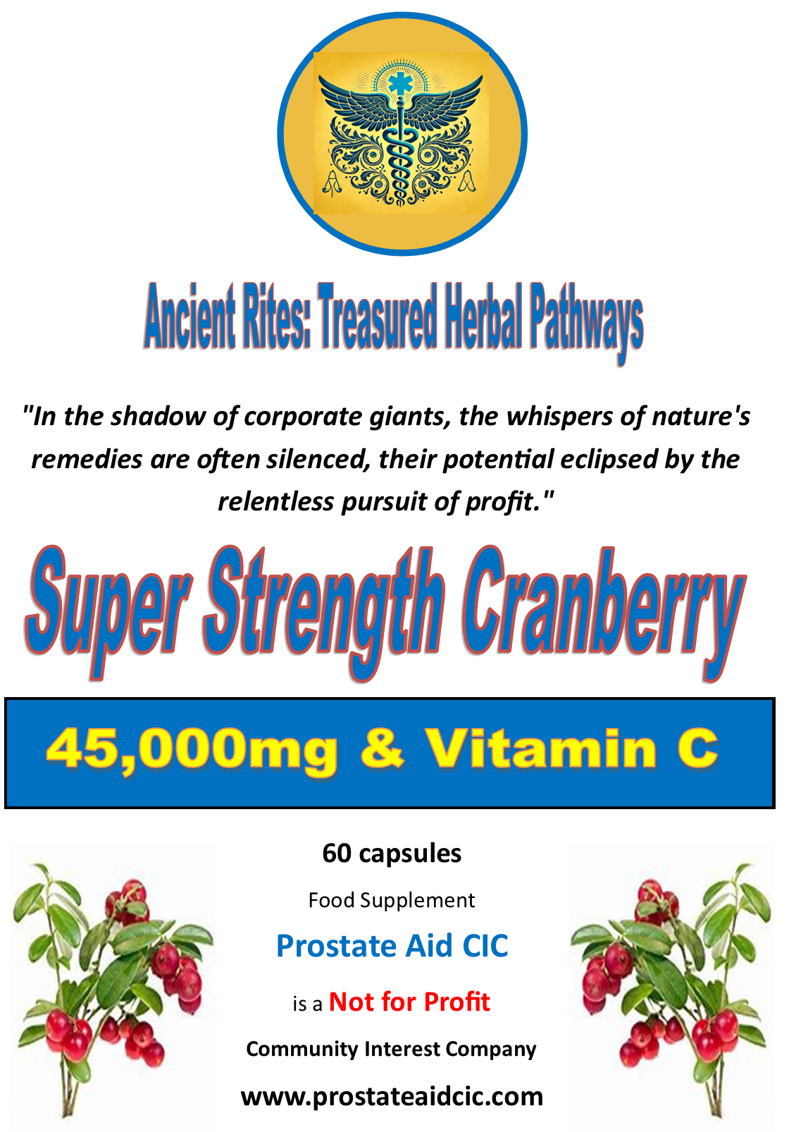 Super Strength Cranberry 60 Capsules