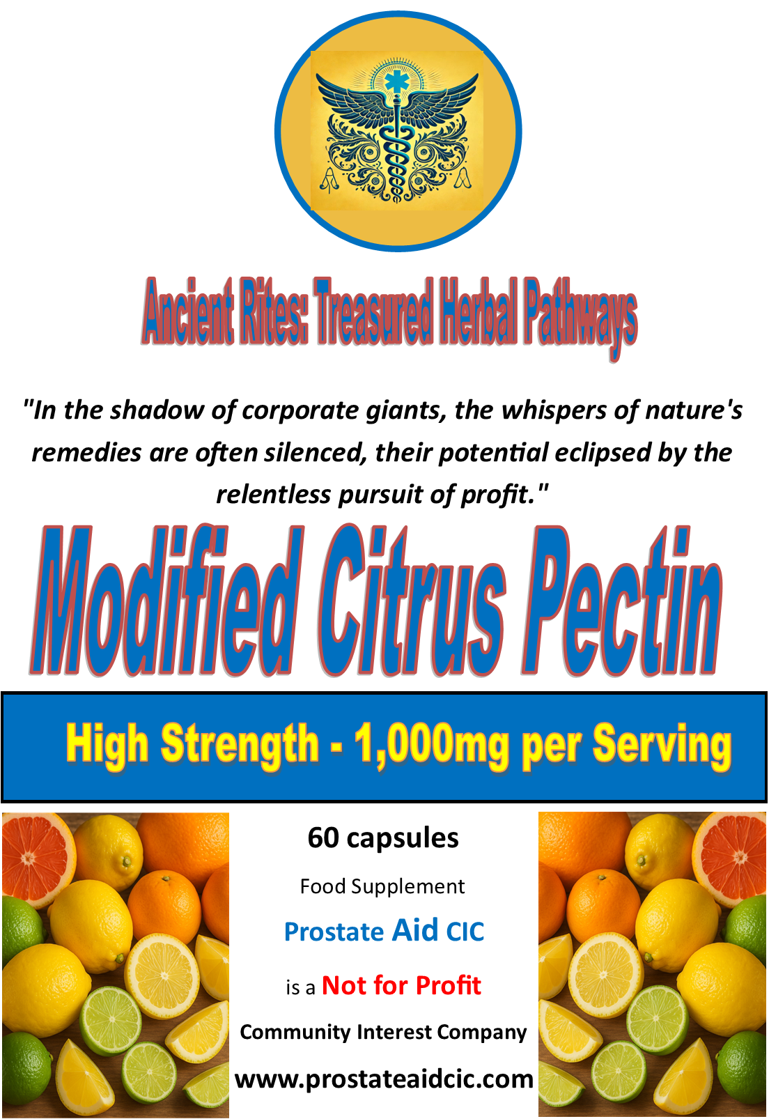 Modified Citrus Pectin 60 Capsules