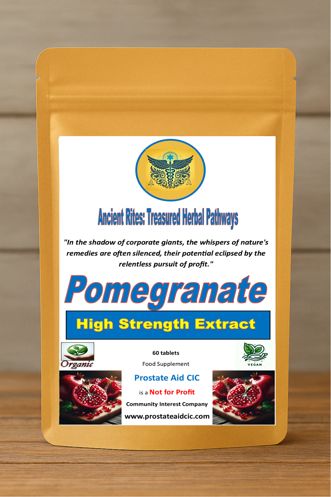 Pomegranate Extract for Prostate & Heart Health - 60 Capsules