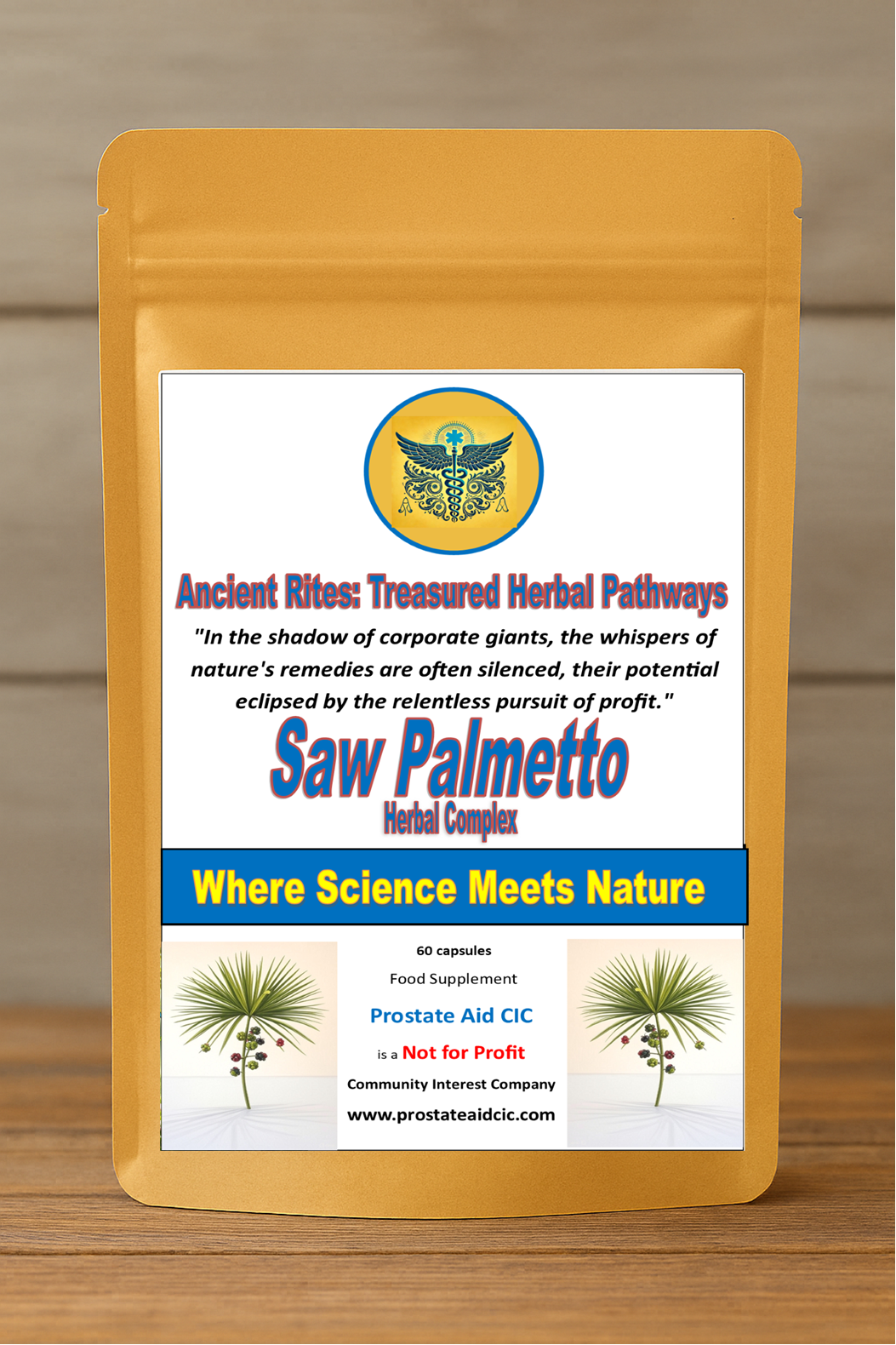 Saw Palmetto Herbal Complex for Prostate Health - 60 Capsules