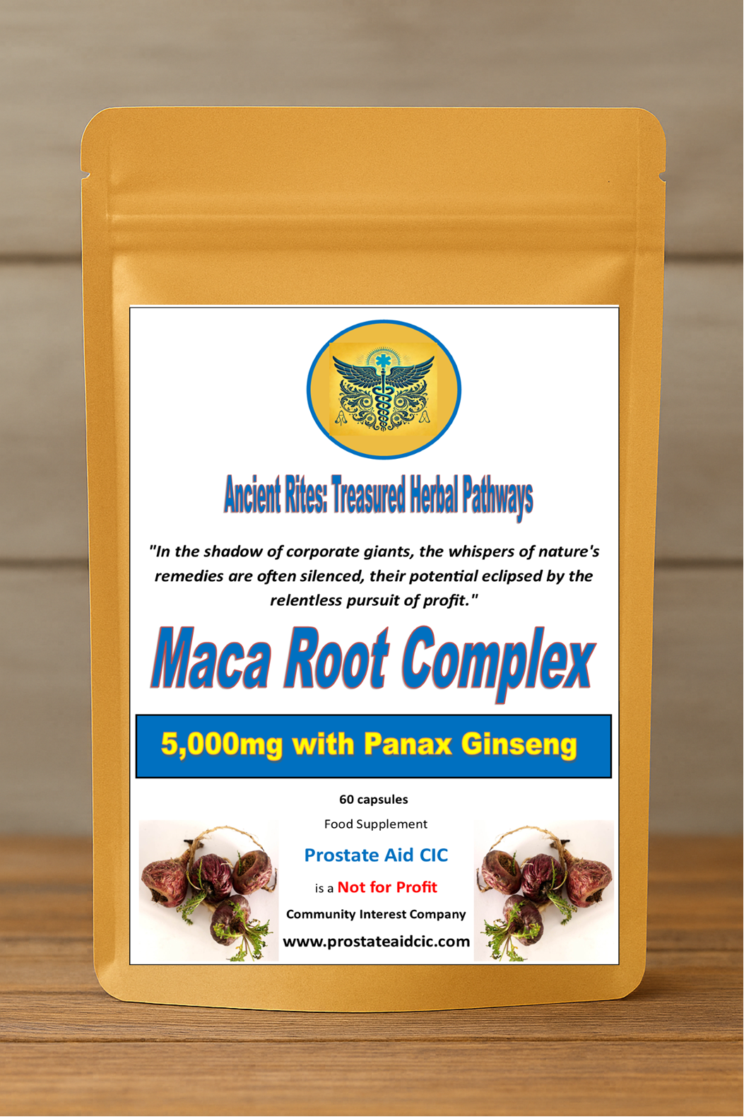 Maca Root Complex for Male Libido & Energy - 60 Capsules