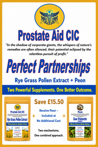 Perfect Partnerships: Rye Grass Pollen & Peon  Advanced Men’s Prostate Support