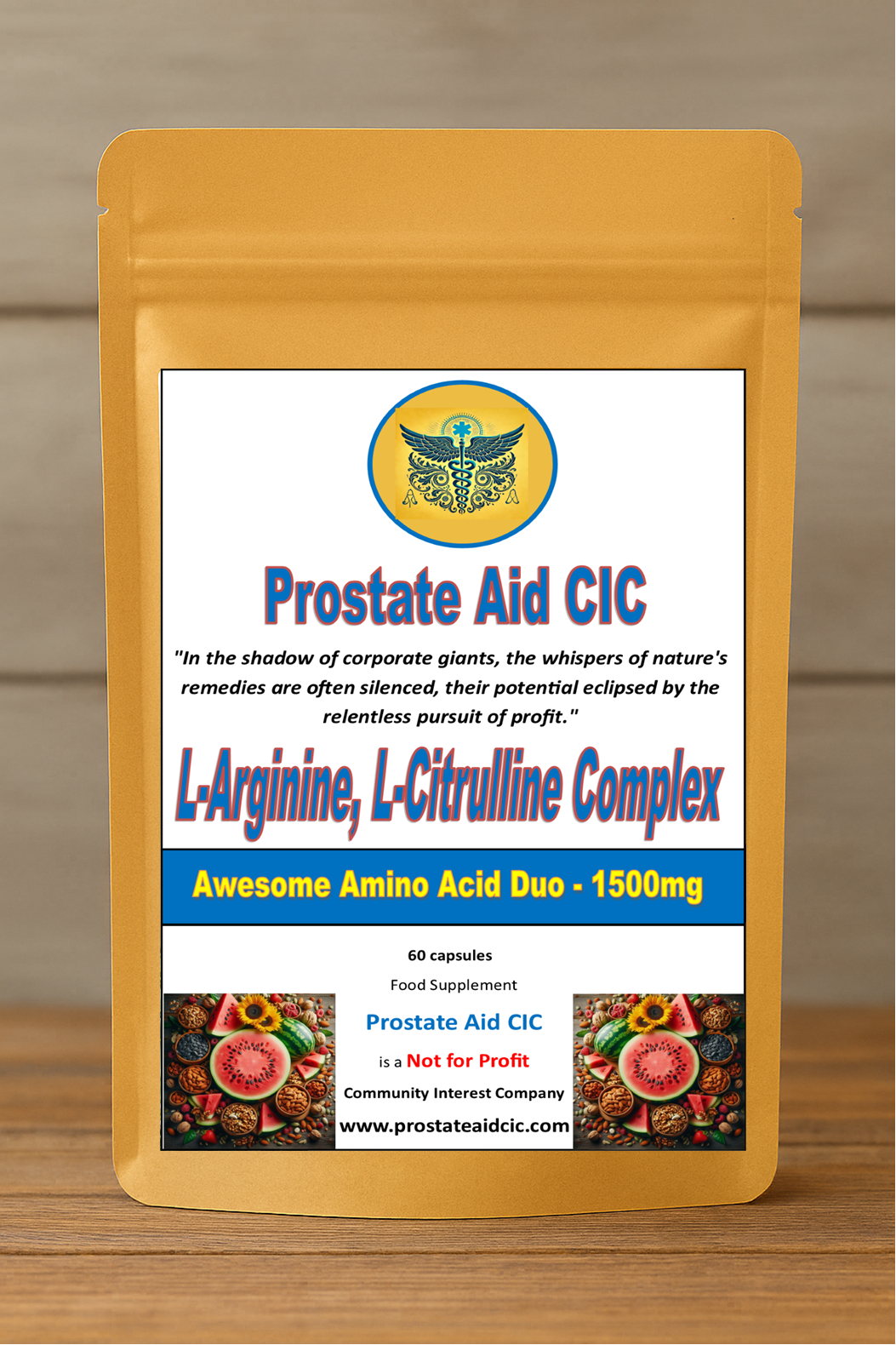 L-Arginine L-Citrulline Complex for Male Performance - 60 Capsules