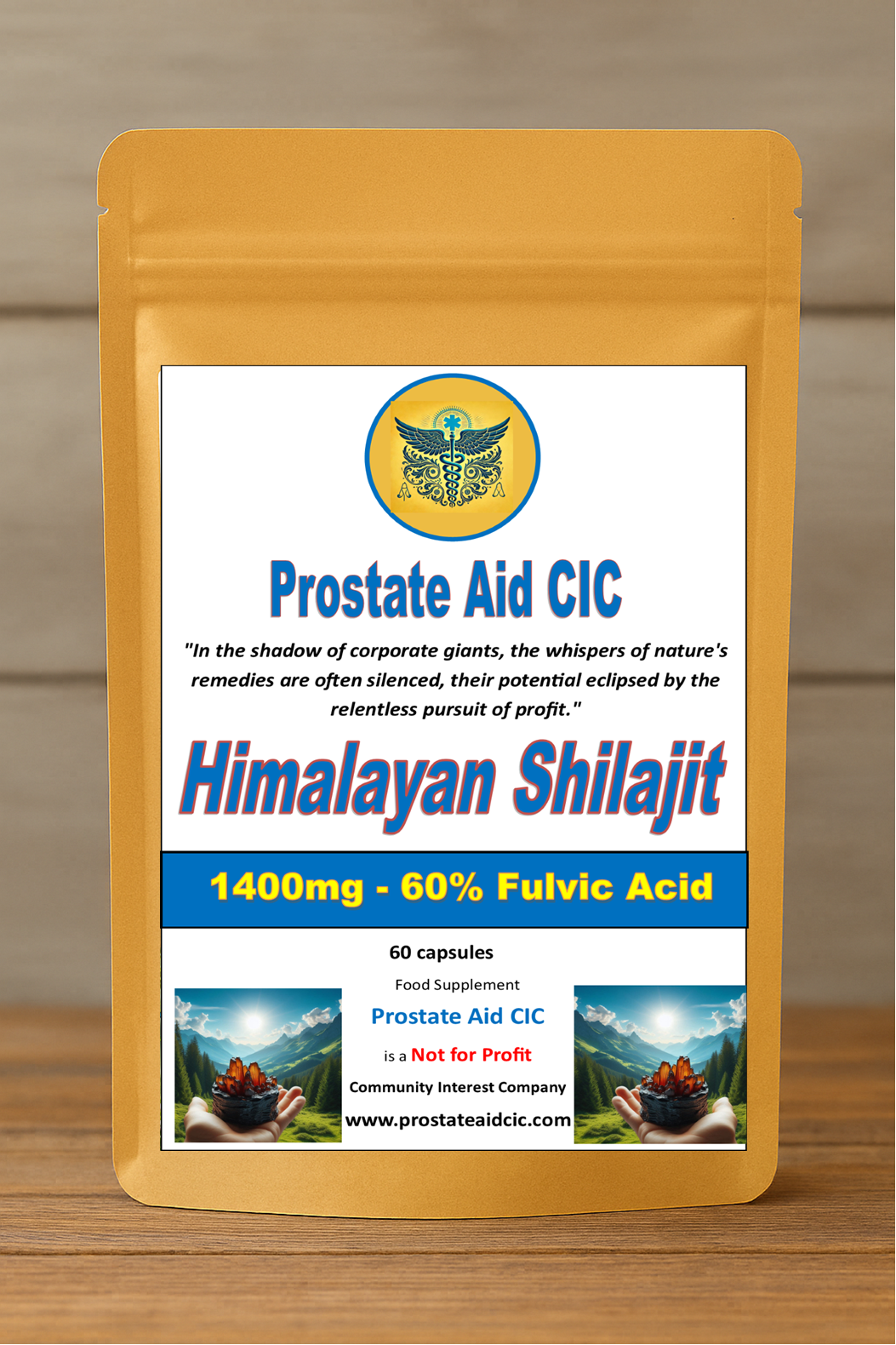 Pure Himalayan Shilajit 60 Tablets