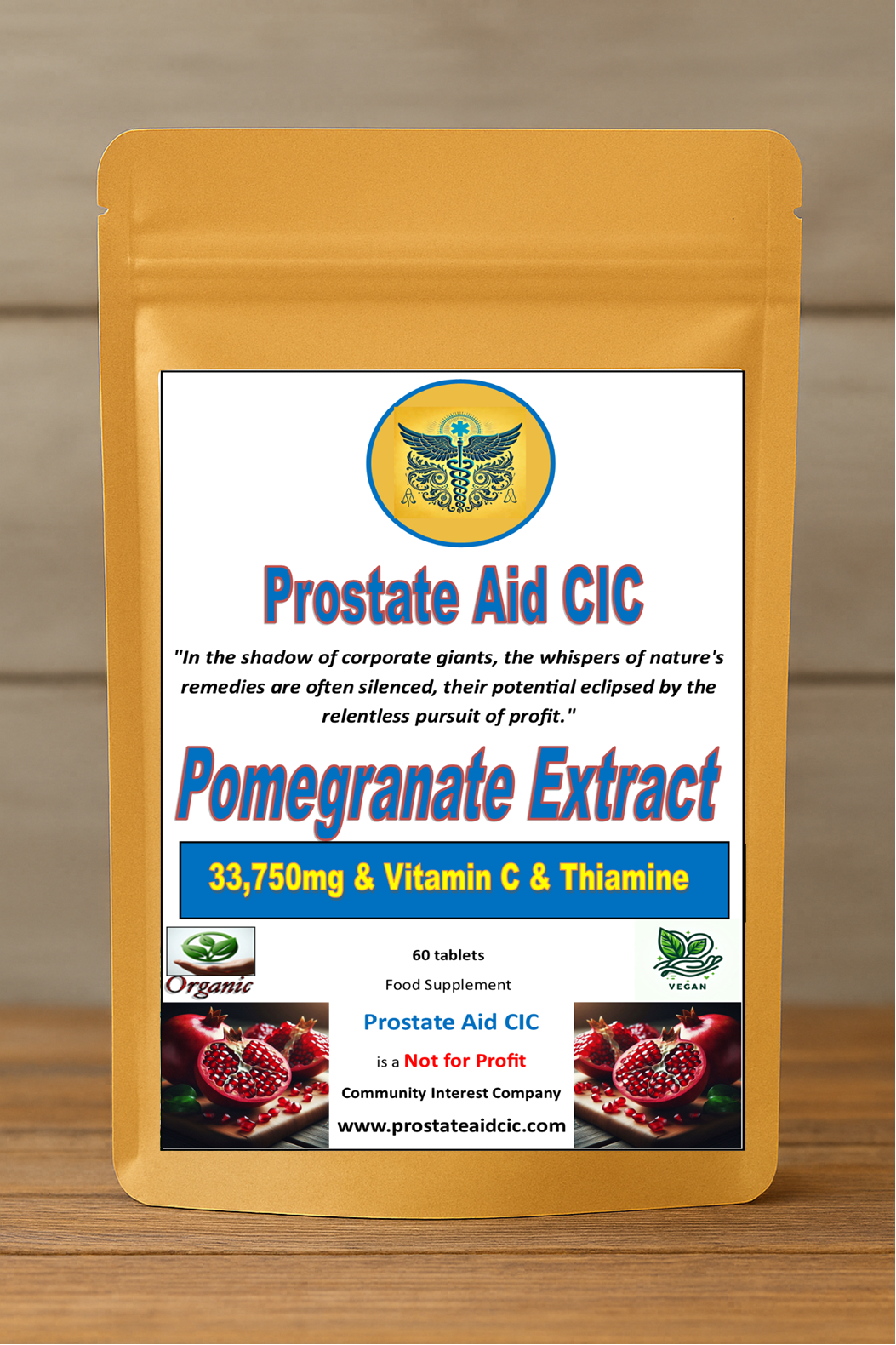 Pomegranate Extract for Prostate & Heart Health - 60 Capsules