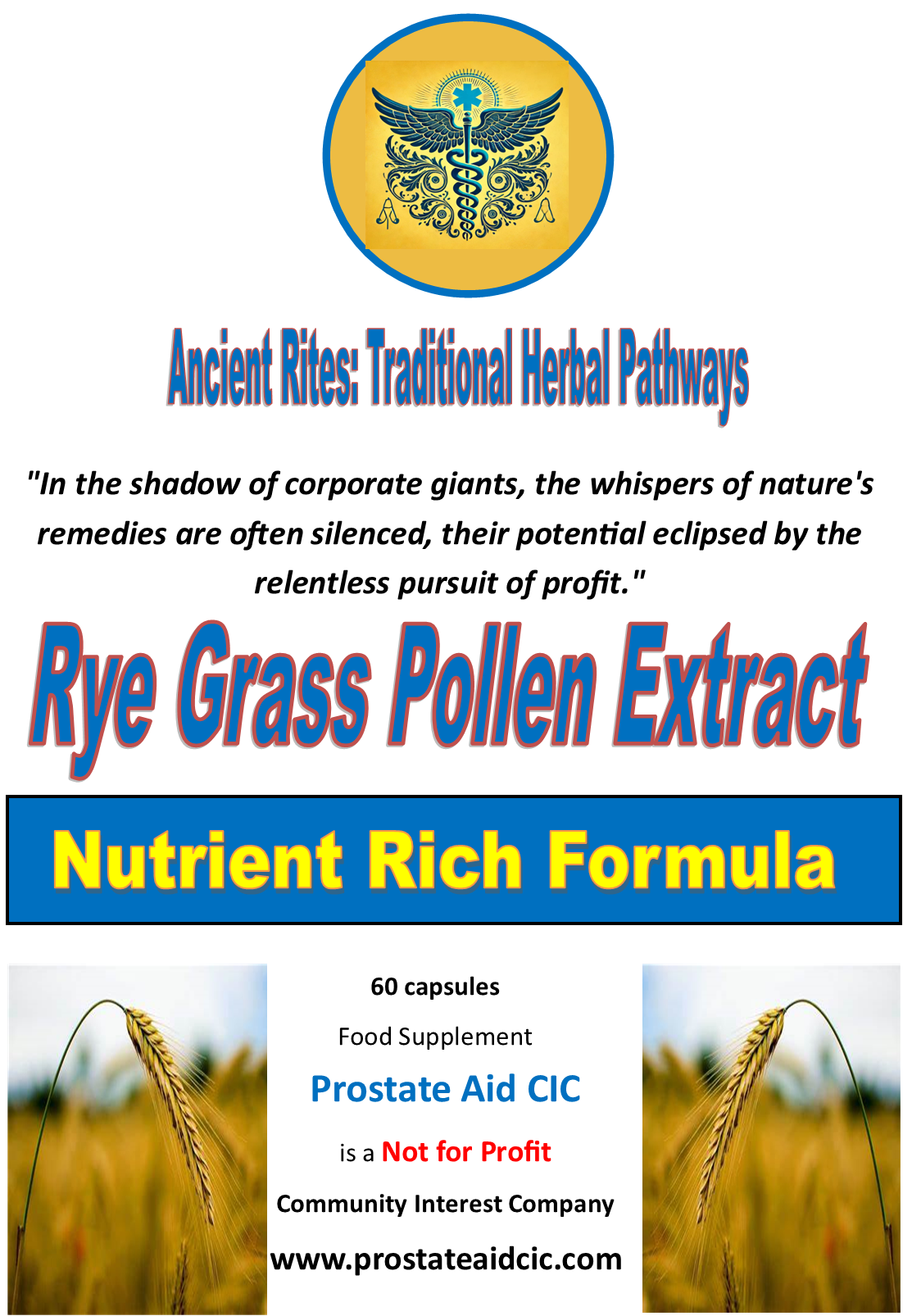 Rye Grass Pollen Extract 60 Capsules