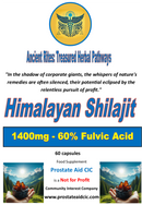 Pure Himalayan Shilajit 60 Tablets