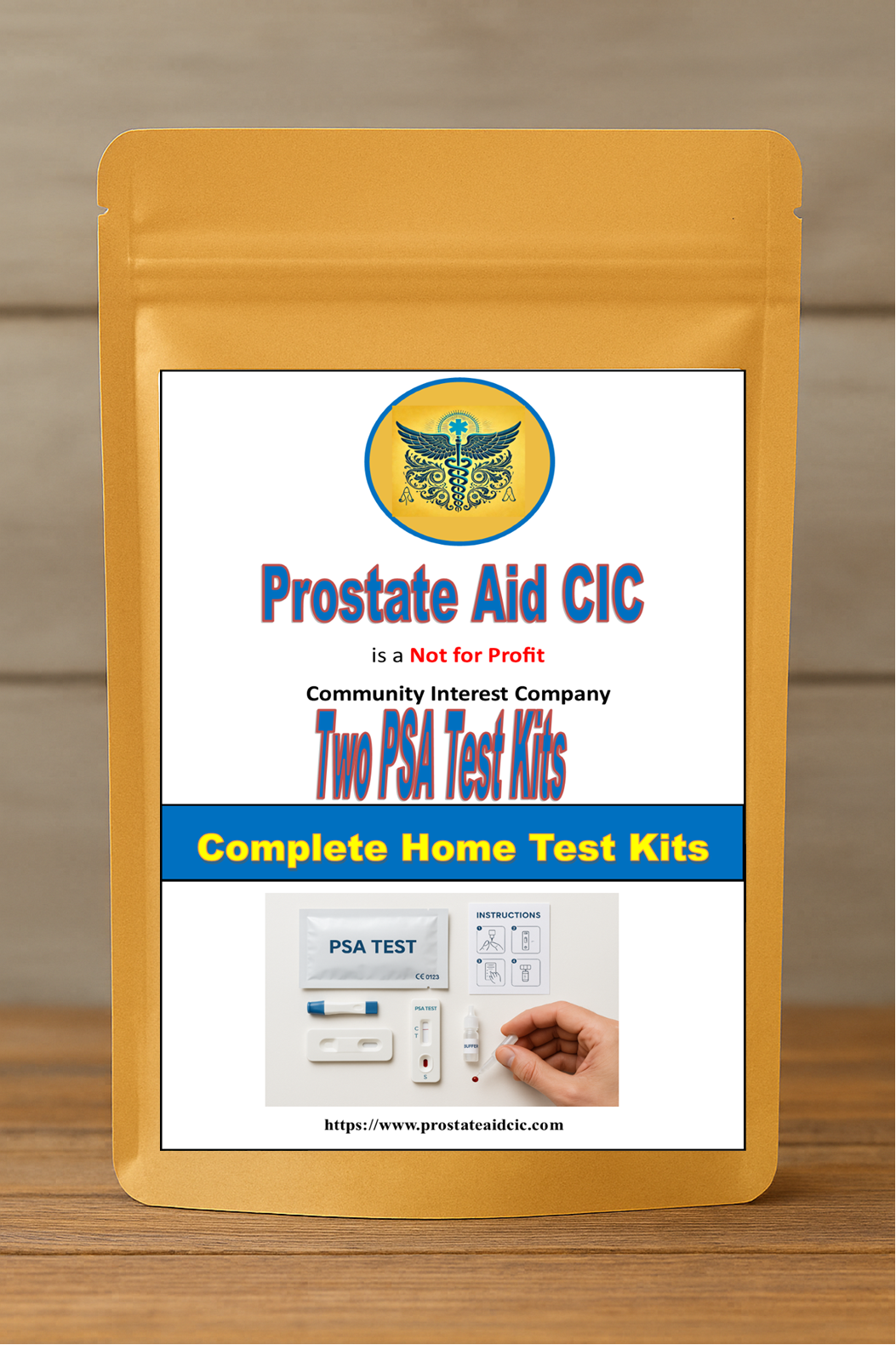 Prostate Aid CIC, Professional, Clinically Certified Complete Home Two PSA Test Kits
